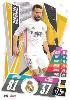 Dani Carvajal Real Madrid 2020/21 Topps Match Attax CL #REA05
